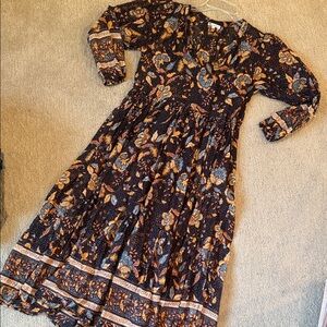 Sundry Floral Long Sleeve Dress